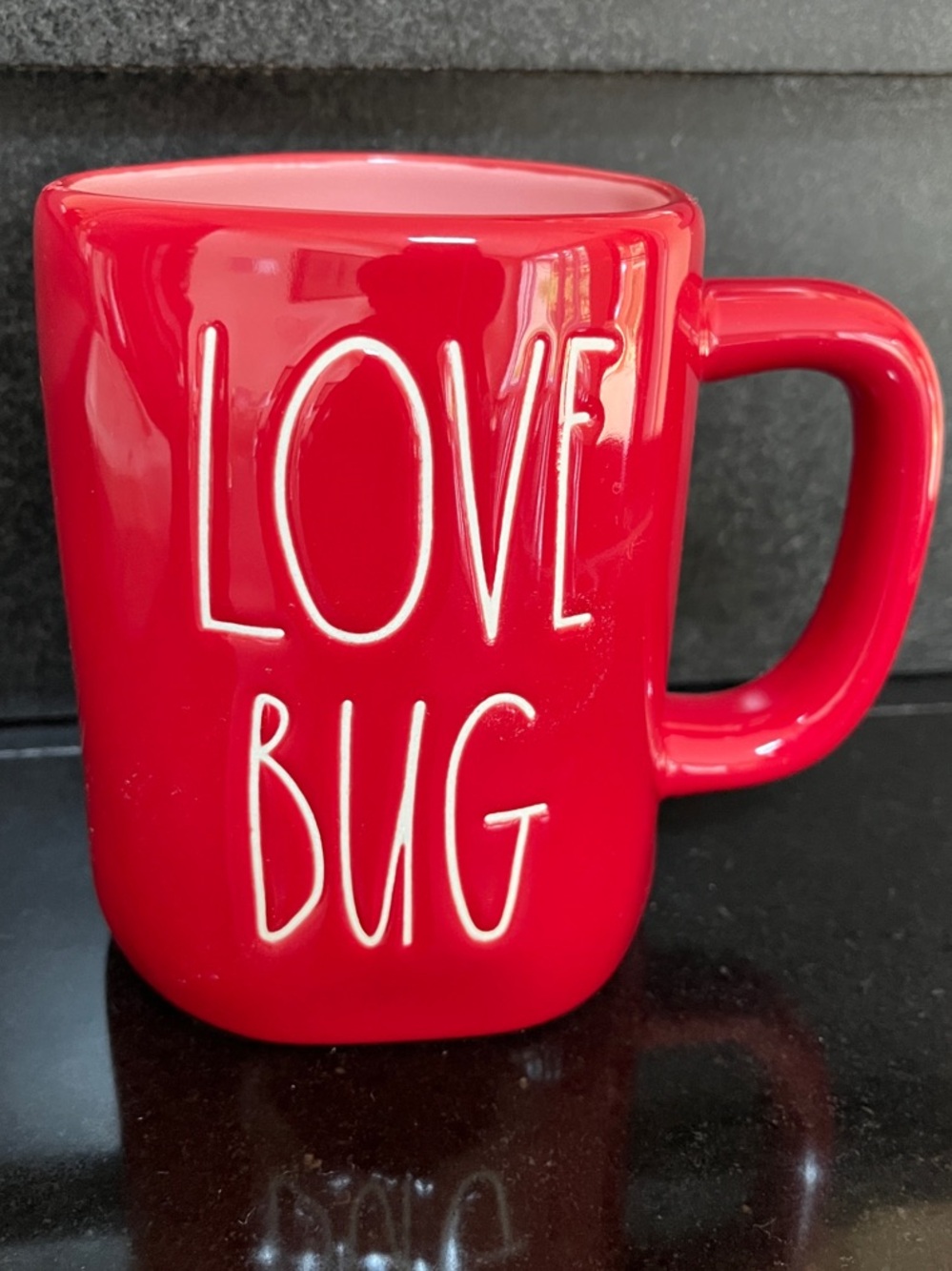 Rae Dunn Red "LOVE BUG" Ceramic Mug